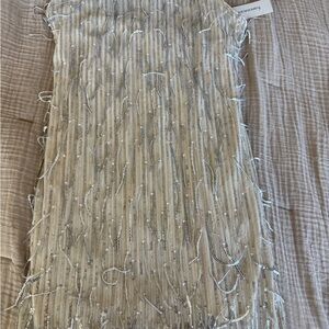 Blue Rain Cream Sequin Dress